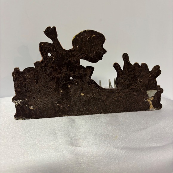 Vintage Bowling Pin Man Rack‎ Tie Scarf Holder Wall Decor Novelty VTG - Picture 5 of 5